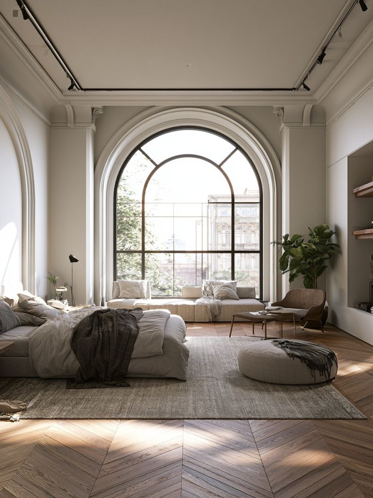 Elegant Arched Interior Photography Poster. poster detail