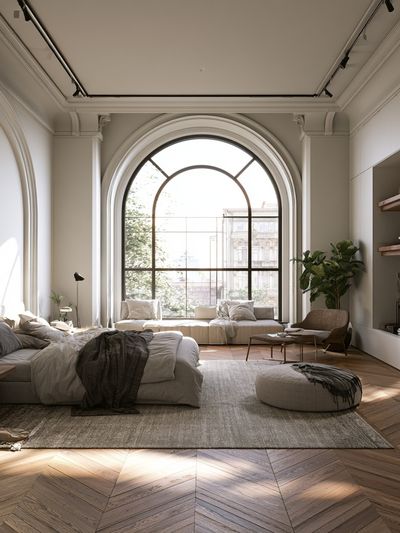 Elegant Arched Interior Photography Poster.