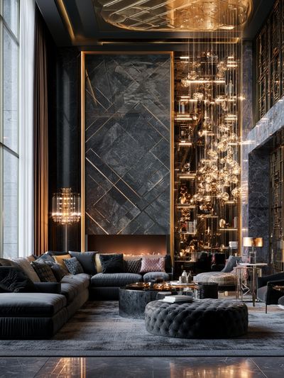 Luxury Modern Living Room Photography Poster.