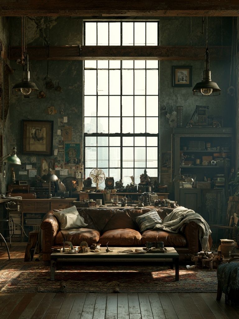 Industrial Loft Interior Photography Poster. poster detail