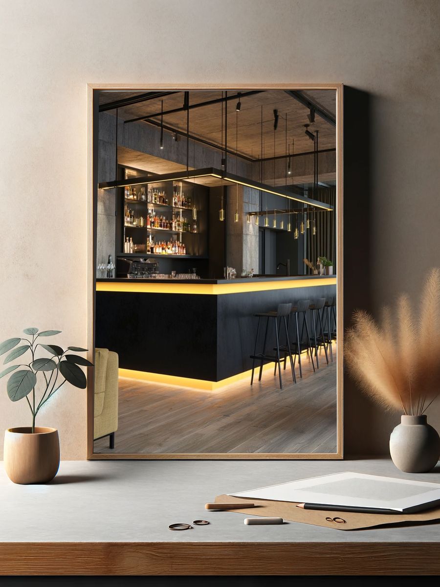 Modern Bar Interior Photography Poster. — room view 2