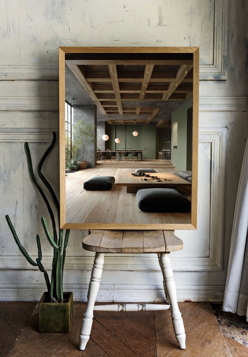 Japandi Interior Living Space Print. — room view 1
