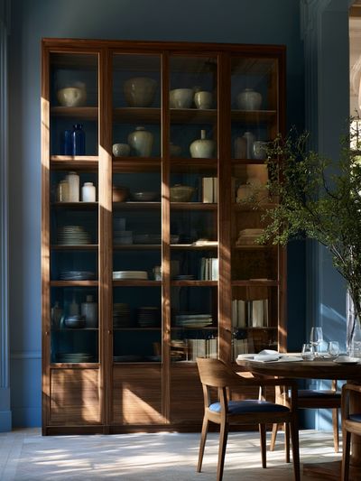 Blue Dining Room Interior Photography Poster. poster
