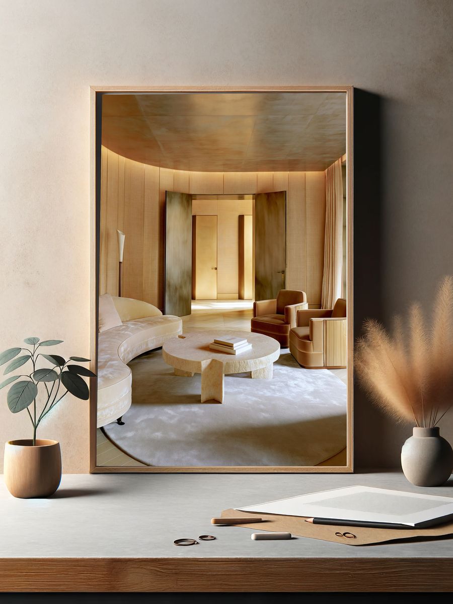 Warm Minimalist Interior Photography Poster. — room view 2