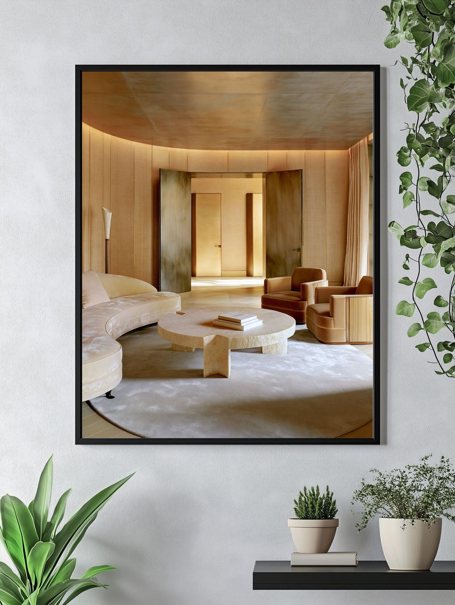 Warm Minimalist Interior Photography Poster. — room view 4