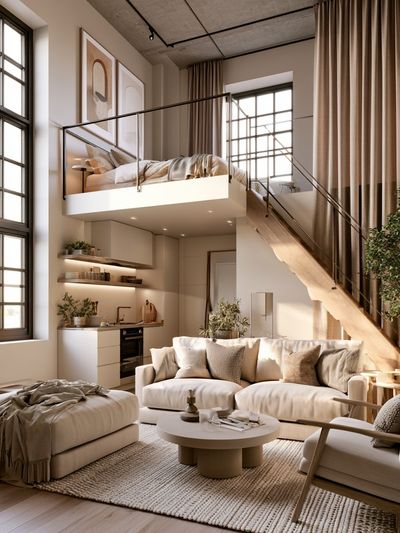 Modern Loft Interior Photography Poster.