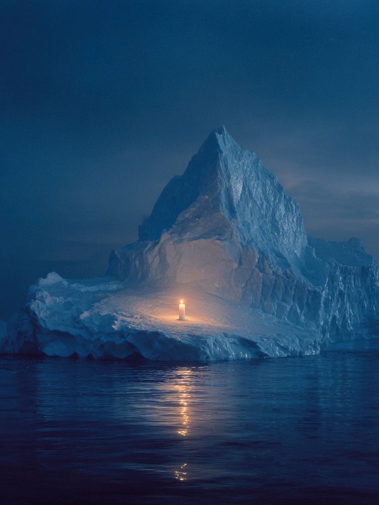 Iceberg with Candle — Photography Print. poster detail