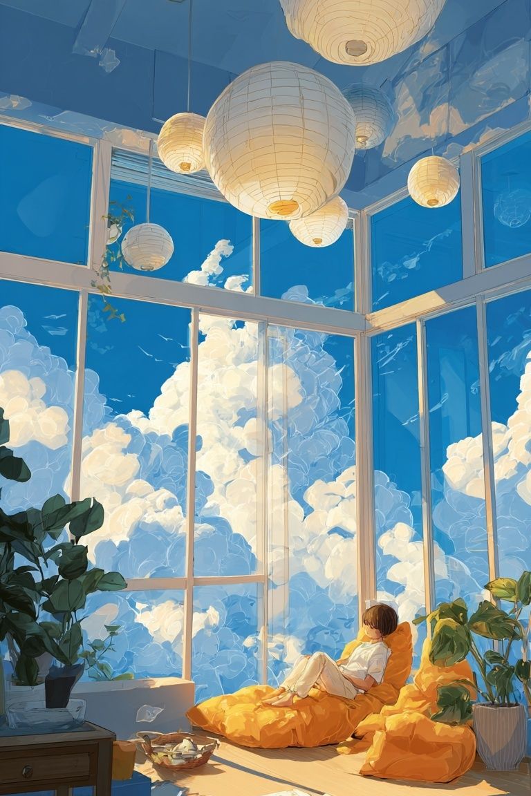 Cozy Reading Nook — Illustration Print. poster detail