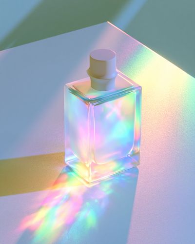 Iridescent Perfume Bottle Abstract Print. poster