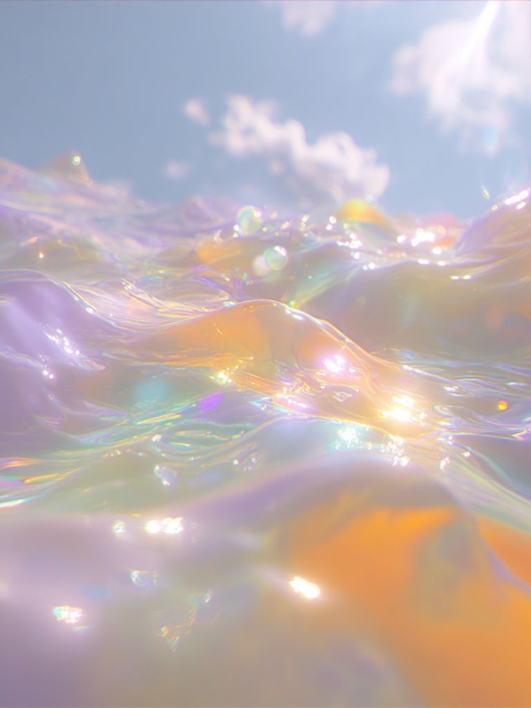 Iridescent Water Waves Poster. poster detail