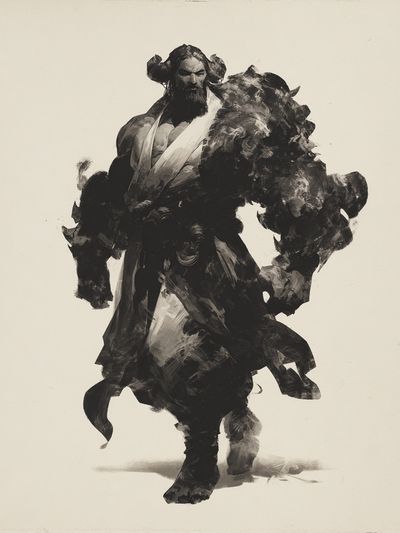 Ink Warrior Portrait Print.