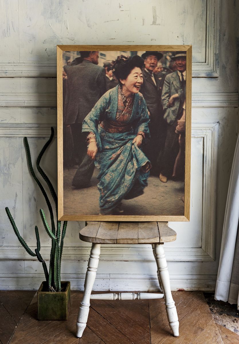 Japanese Street Celebration Vintage Print. — room view 1