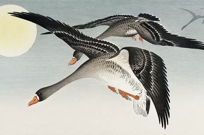 Flying Geese — Japanese Art Print. poster print