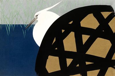 Heron and Water — Japanese Print Poster. poster print