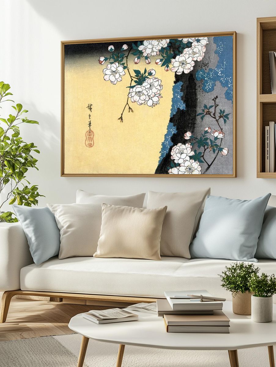 Cherry Blossom — Japanese Art Print. — room view 2