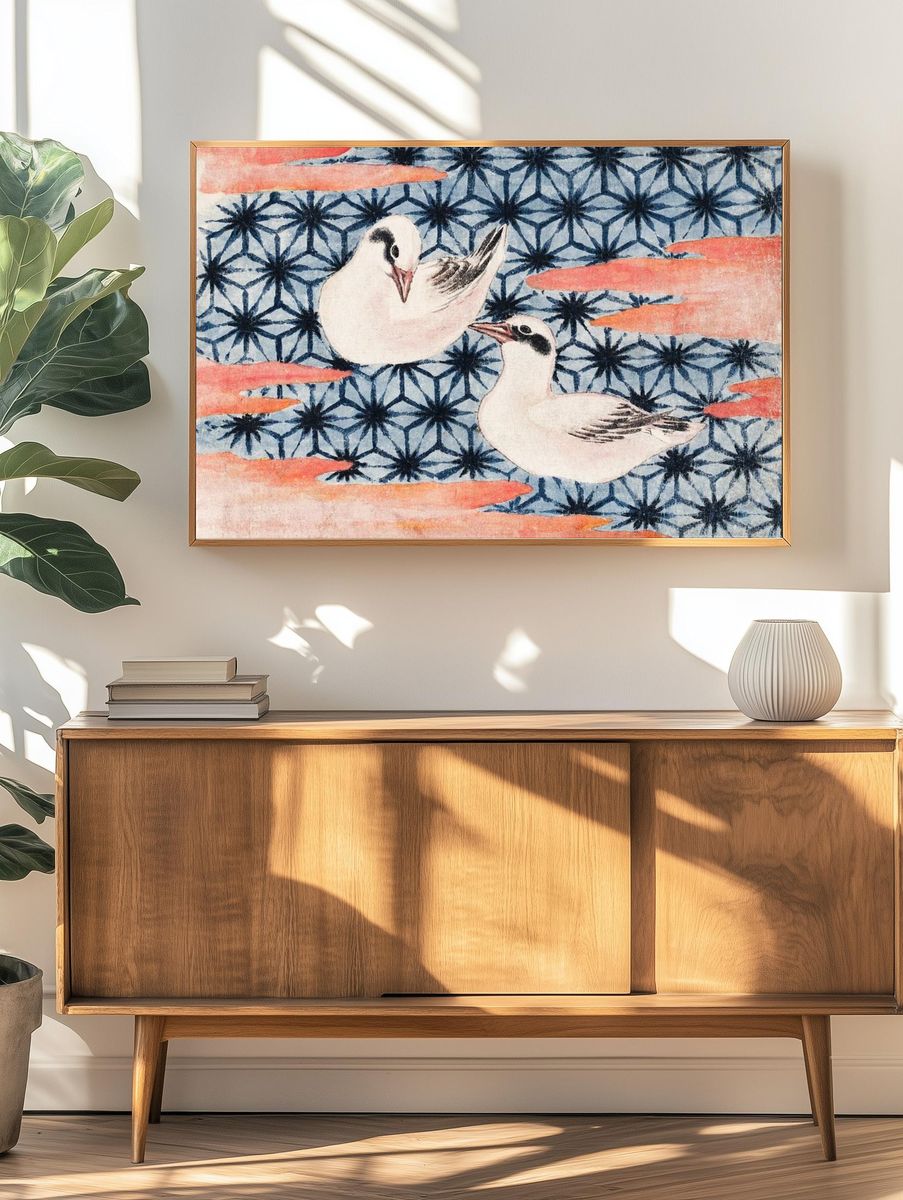 Elegant Birds — Japanese Art Print. — room view 3