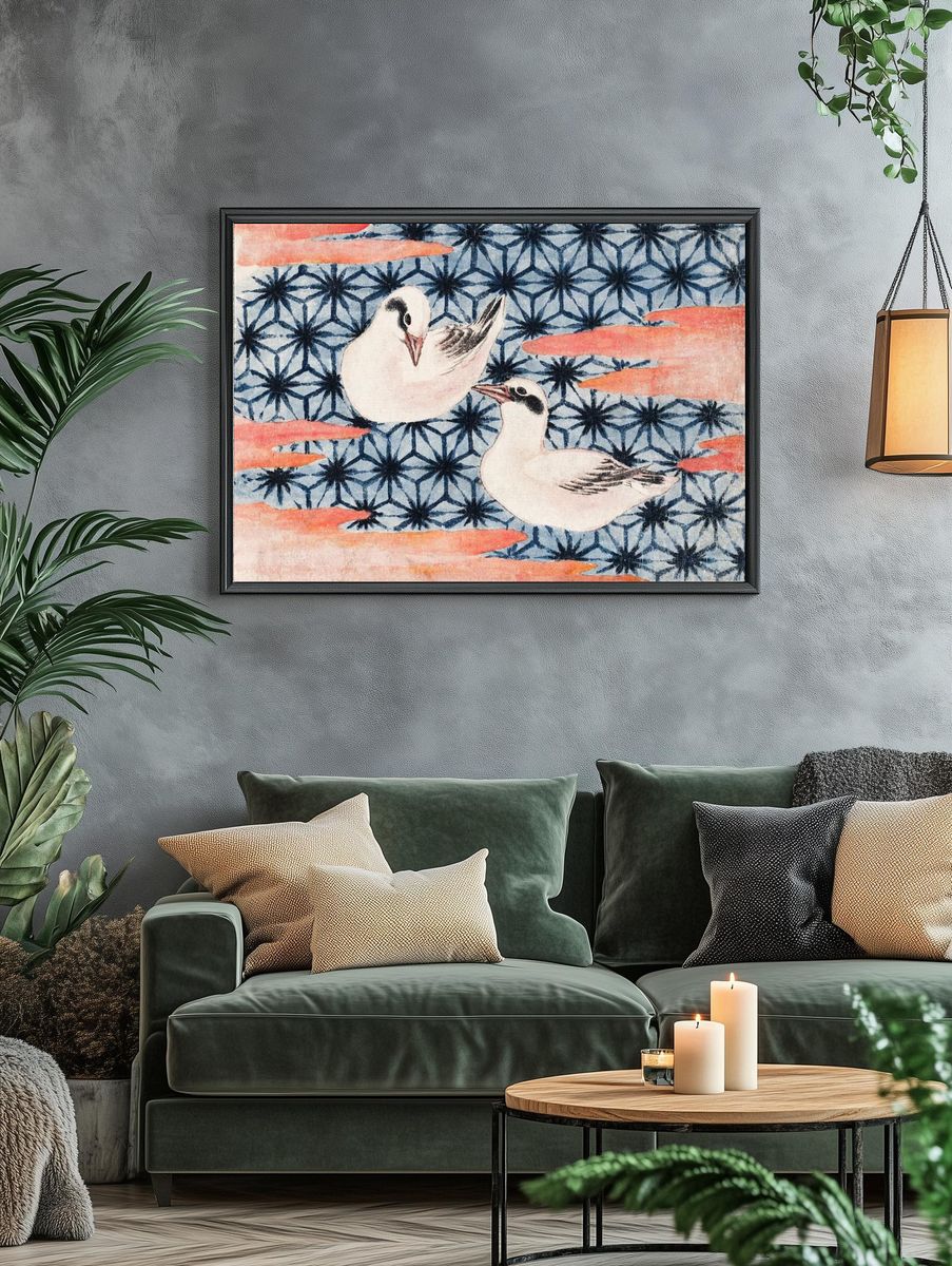 Elegant Birds — Japanese Art Print. — room view 4
