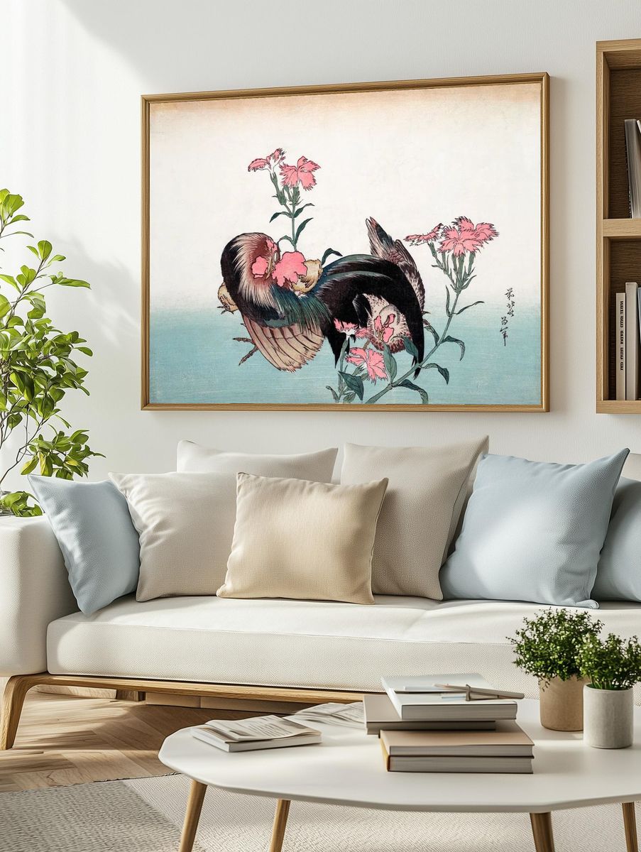 Birds and Flowers — Japanese Art Print. — room view 2