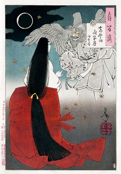 Mythical Encounter — Japanese Art Print. poster print