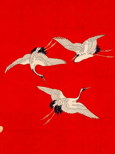 Cranes in Flight — Japanese Art Print. poster print