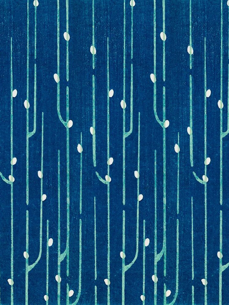 Vintage woodblock print Japanese textile. poster — fine-art art