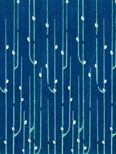 Vintage woodblock print Japanese textile.