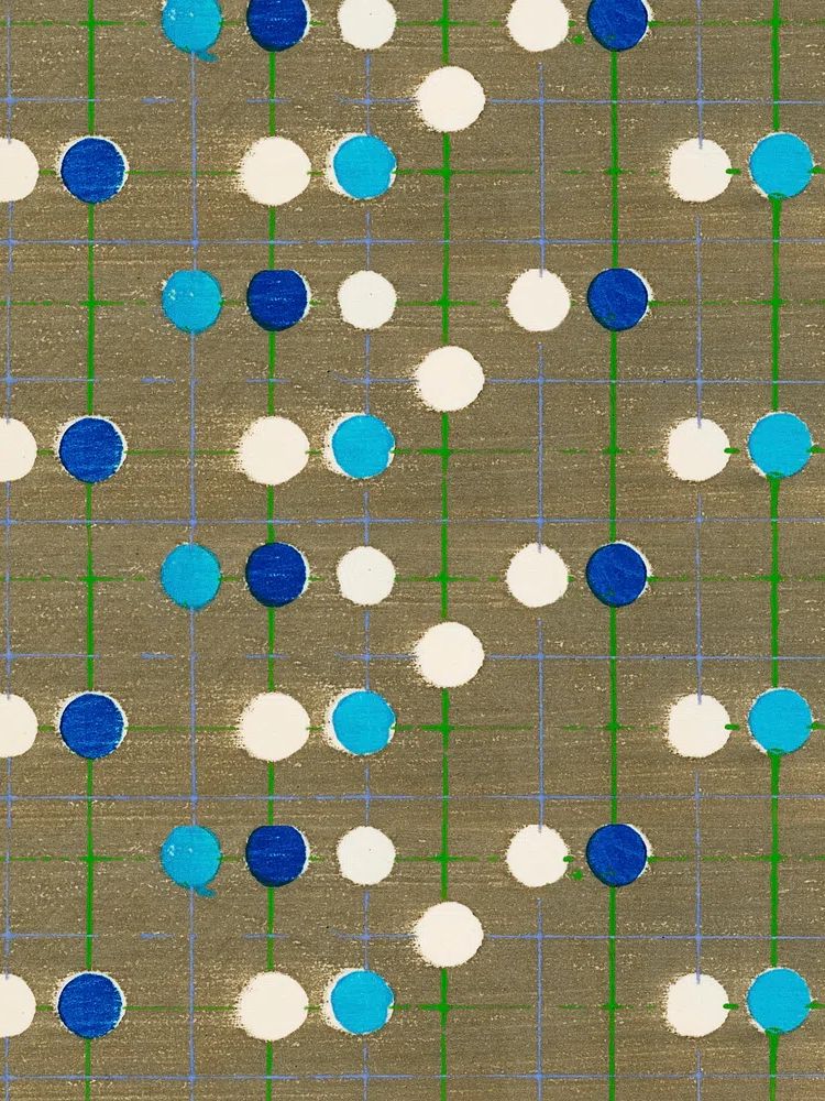 Vintage woodblock print Japanese textile. poster detail