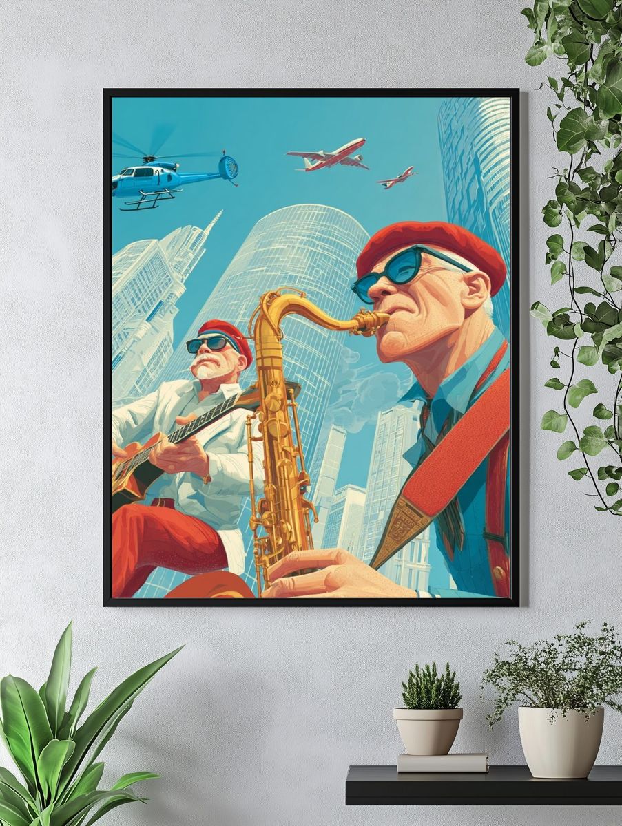 Jazz Musicians in the City Poster. — room view 4