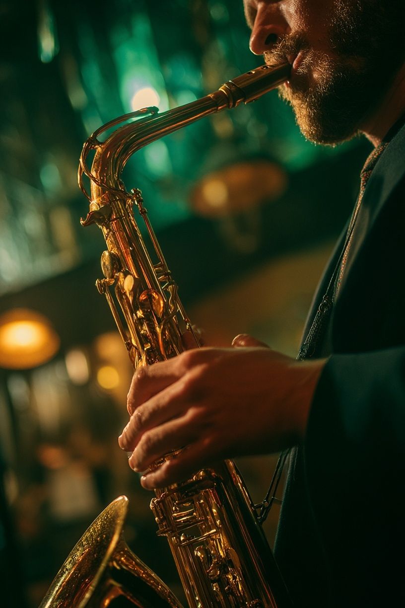 Jazz Saxophone Performance Photography Poster. poster — photography art