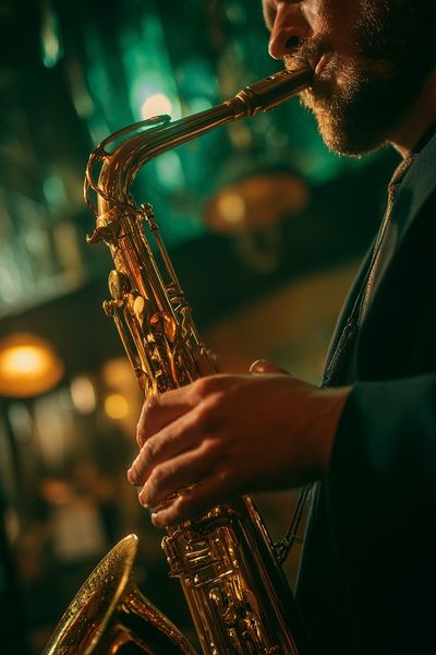 Jazz Saxophone Performance Photography Poster. poster