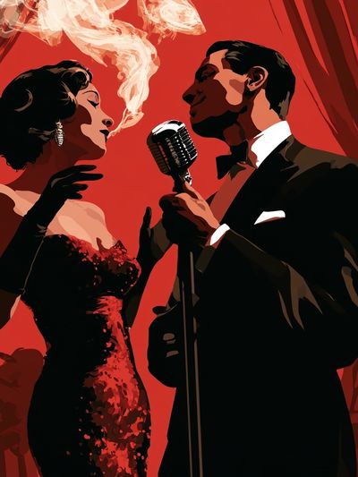 Jazz Duet Vintage Poster.