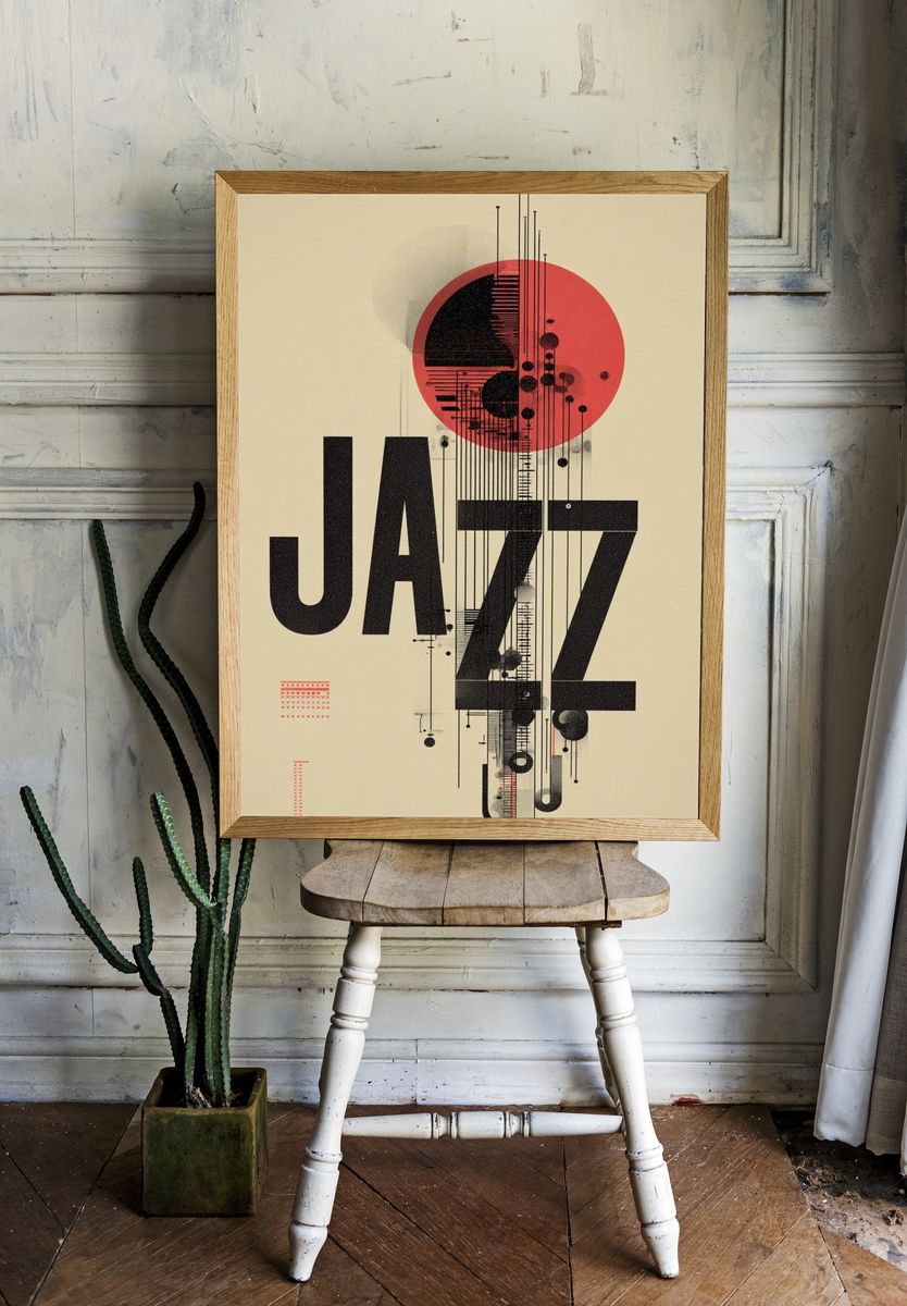 Jazz — Typography Print. — room view 1