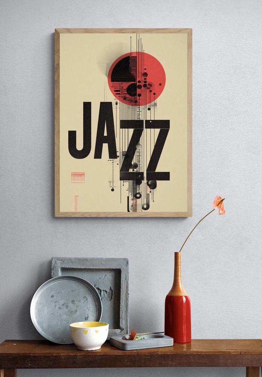 Jazz — Typography Print. — room view 3