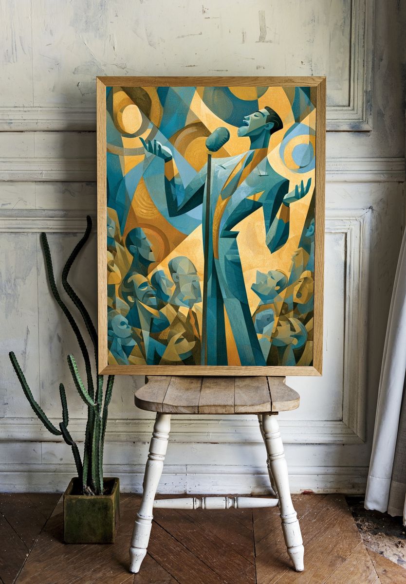 Jazz Singer — Fine-Art Print. room preview