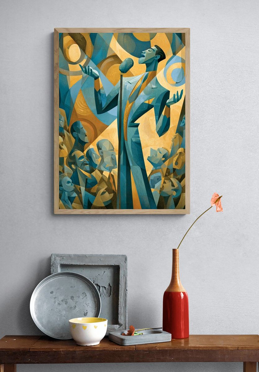 Jazz Singer — Fine-Art Print. — room view 3
