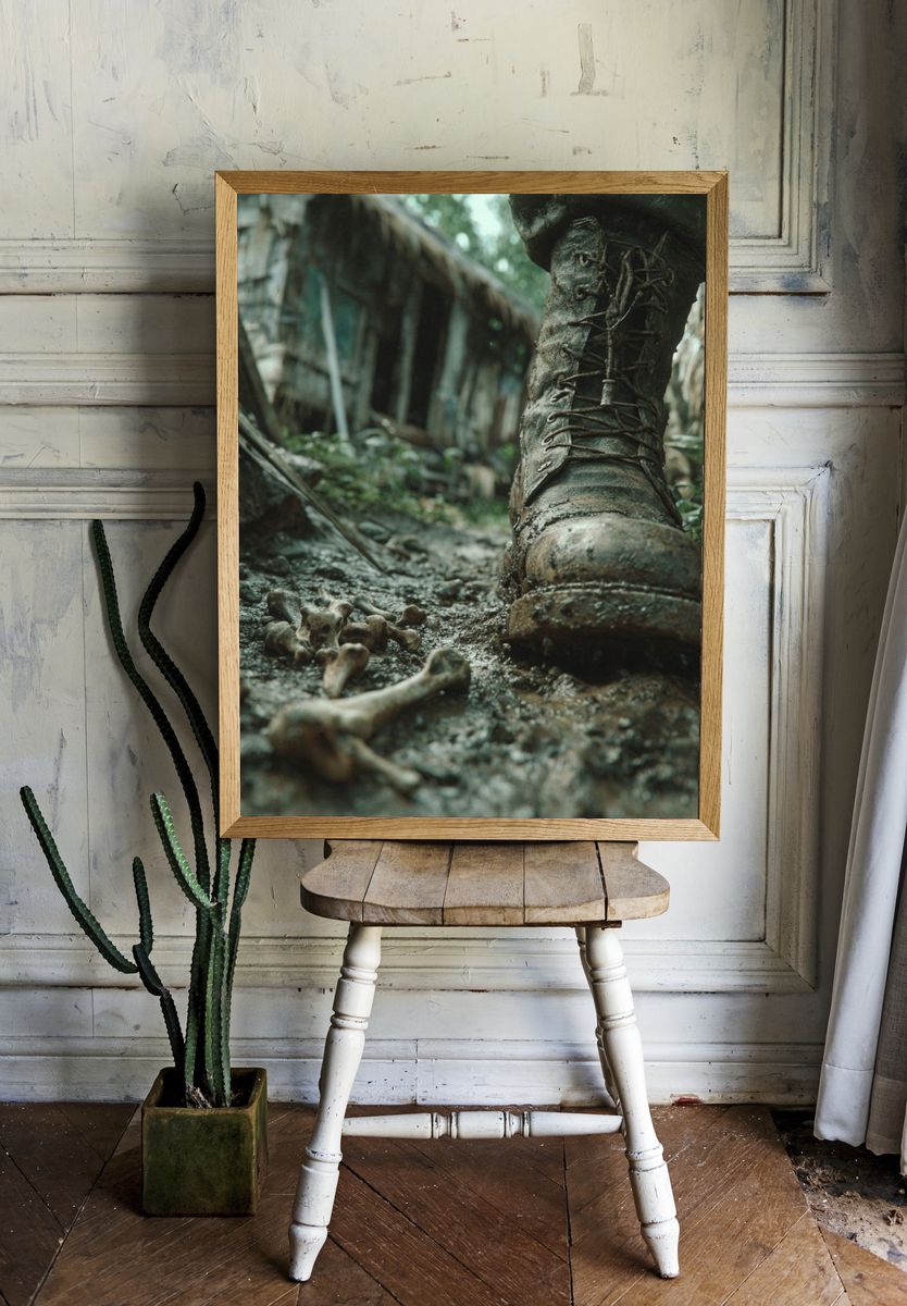 Muddy Jungle Boot Photography Poster. — room view 1