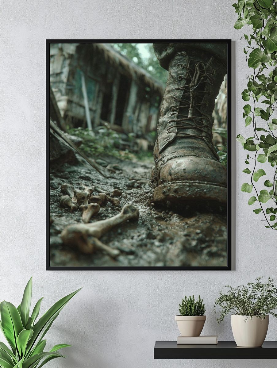 Muddy Jungle Boot Photography Poster. — room view 4