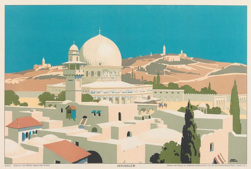 Jerusalem Vintage Travel Poster. poster detail