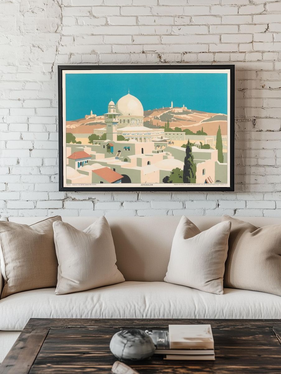 Jerusalem Vintage Travel Poster room preview