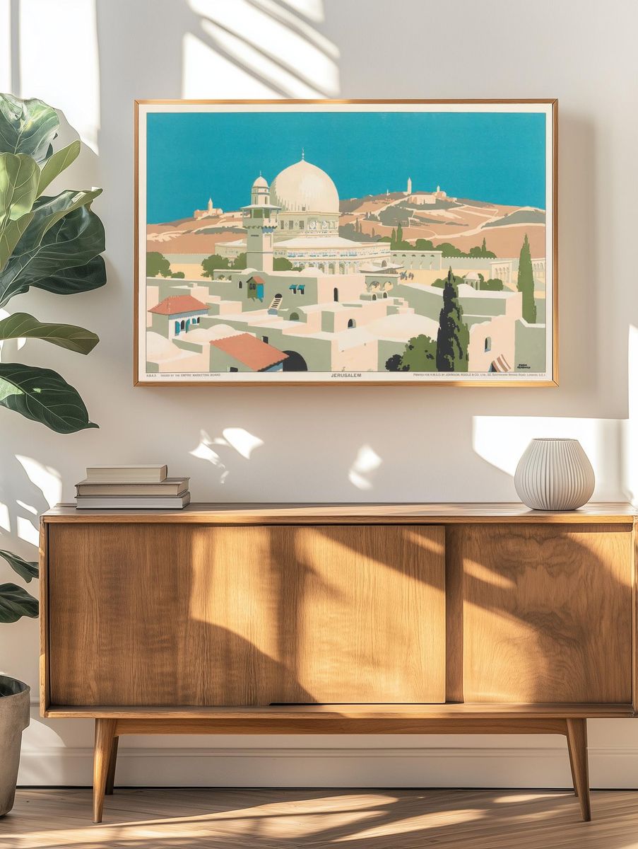 Jerusalem Vintage Travel Poster. — room view 3