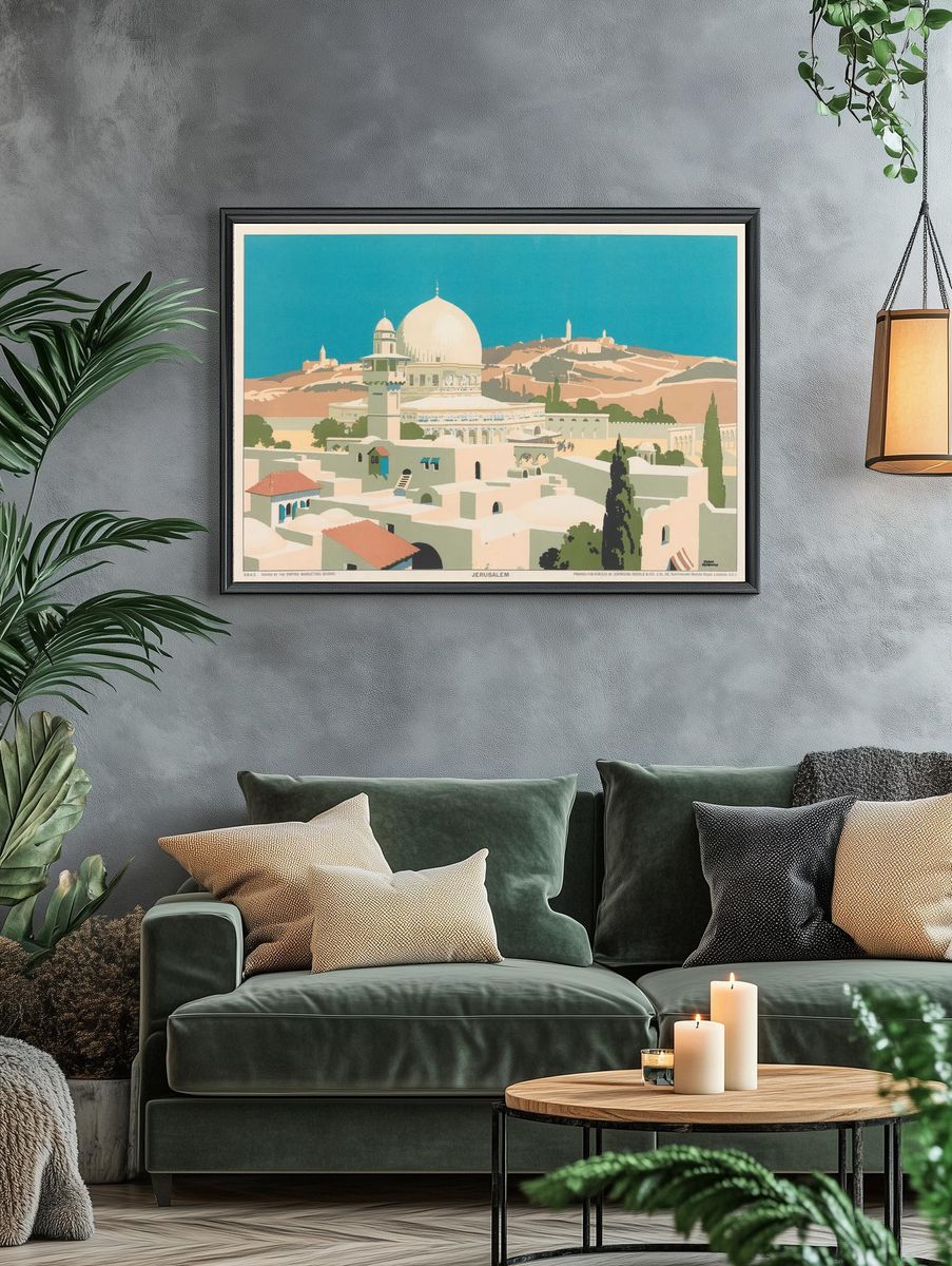 Jerusalem Vintage Travel Poster. — room view 4