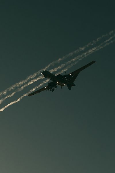 Jet Silhouette in Twilight Photography Poster.