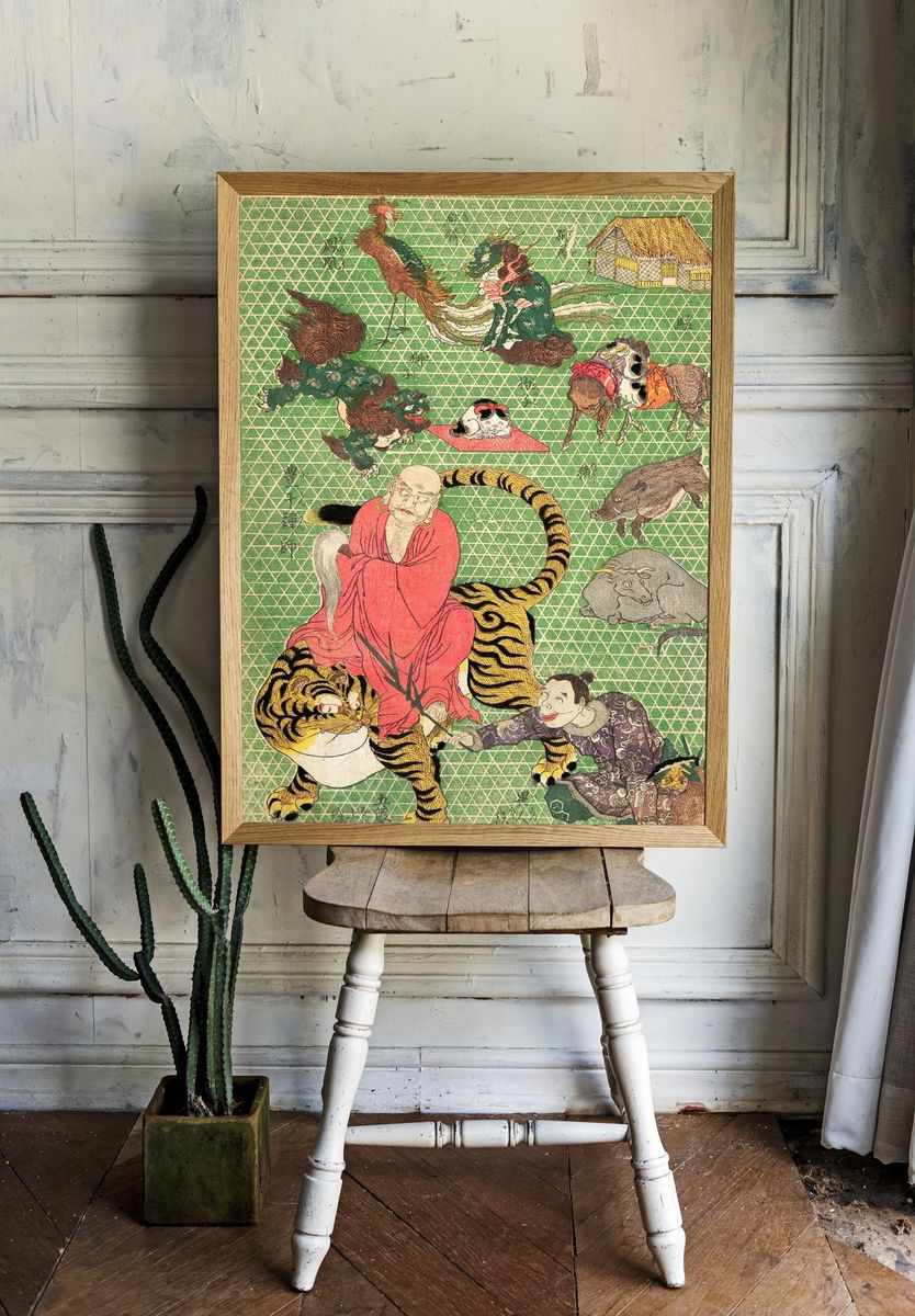 Japanese Folk Tale Illustration Poster. — room view 1