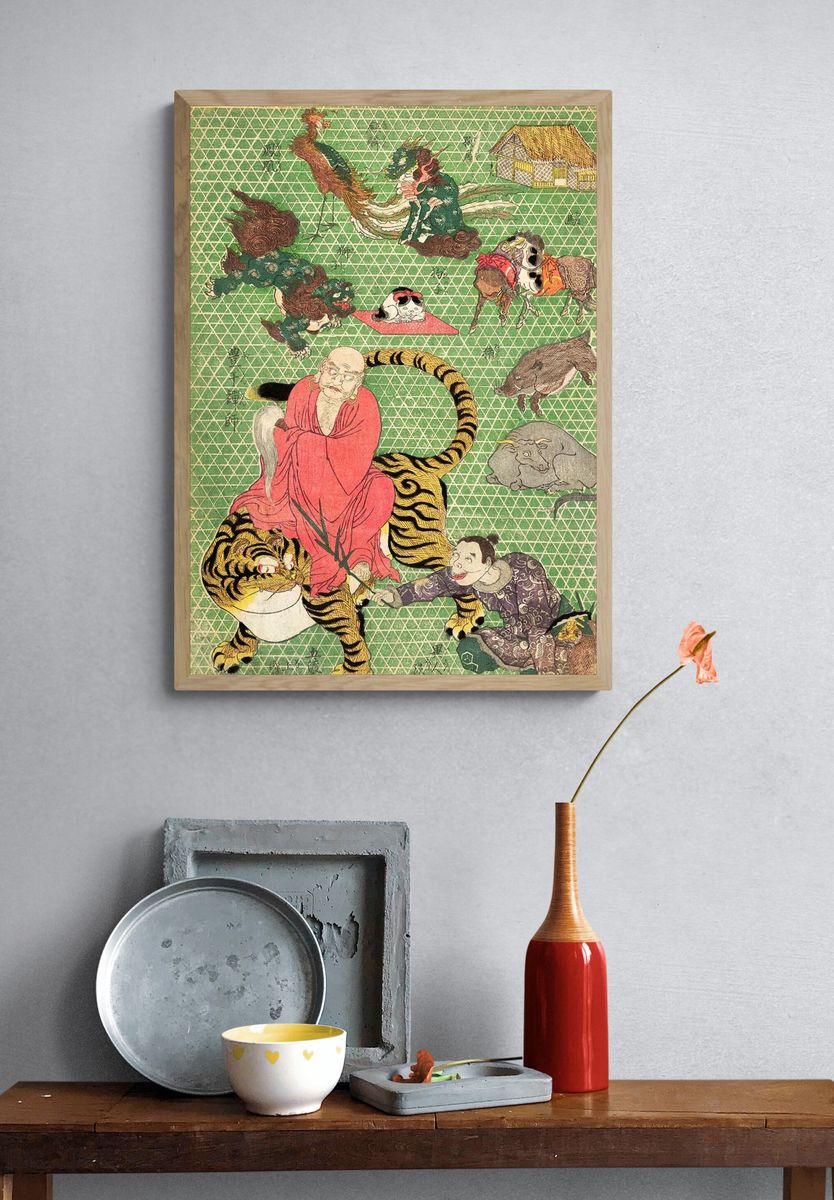 Japanese Folk Tale Illustration Poster. — room view 3