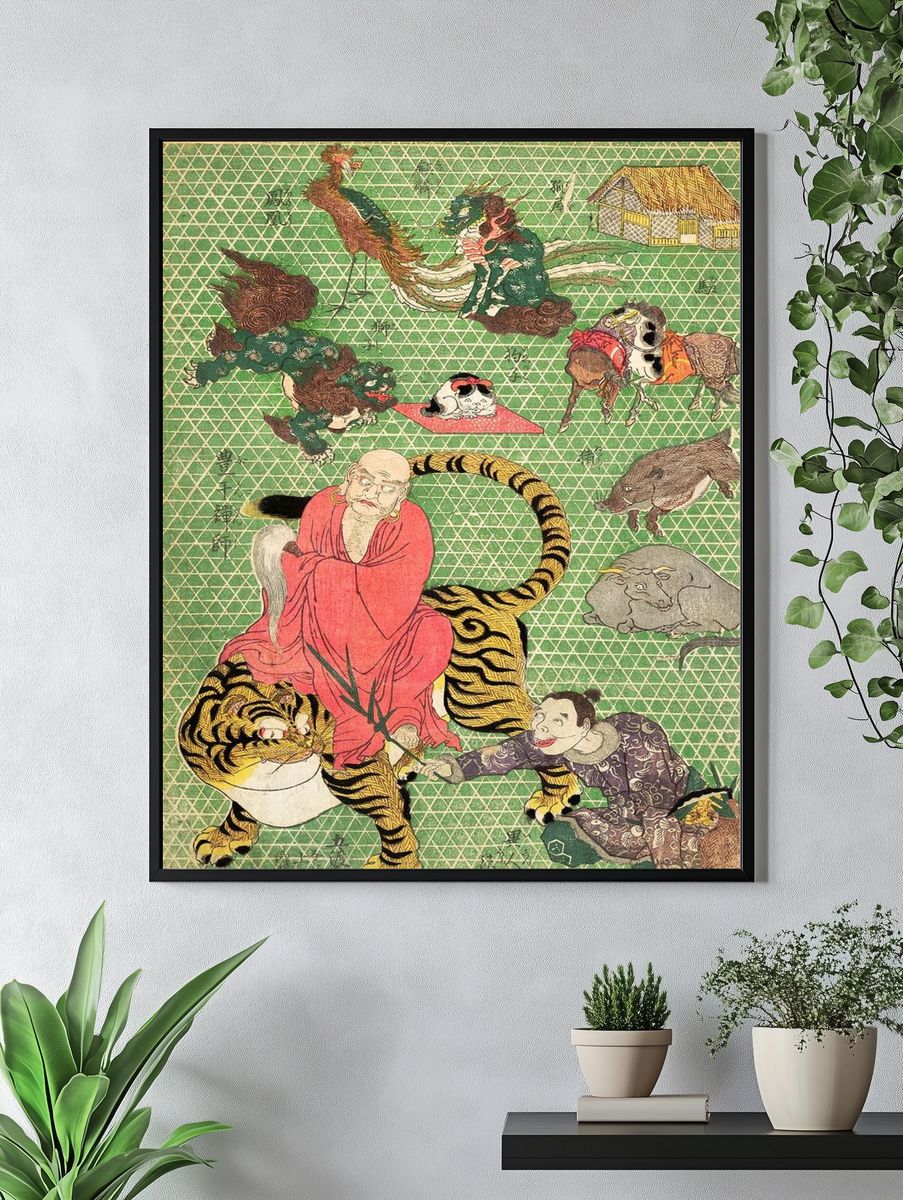 Japanese Folk Tale Illustration Poster. — room view 4