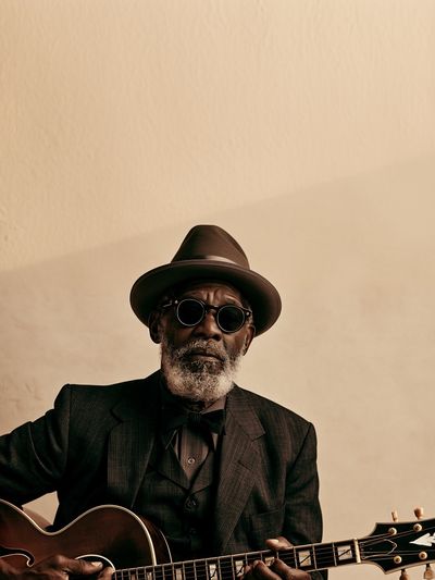 Jazz Guitar Portrait Poster.