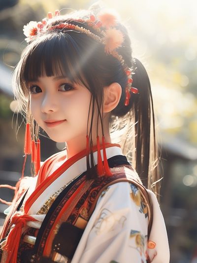 Japanese Girl Portrait Photography Poster.