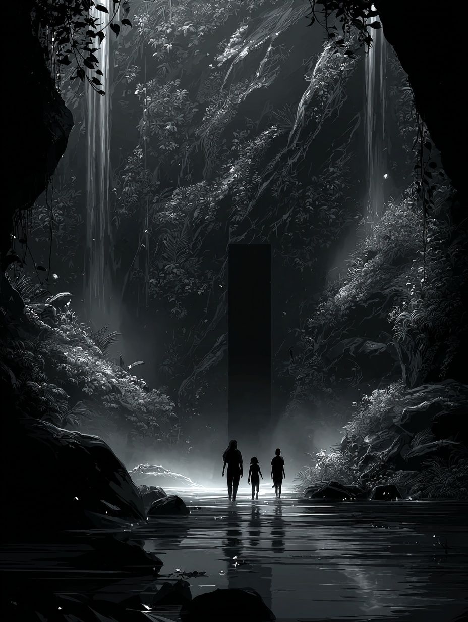 Mysterious Jungle Silhouette Poster. poster detail