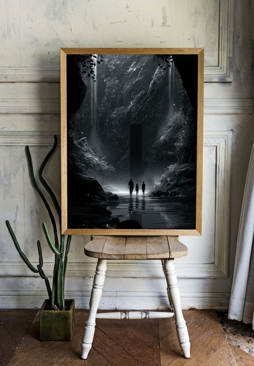 Mysterious Jungle Silhouette Poster. — room view 1