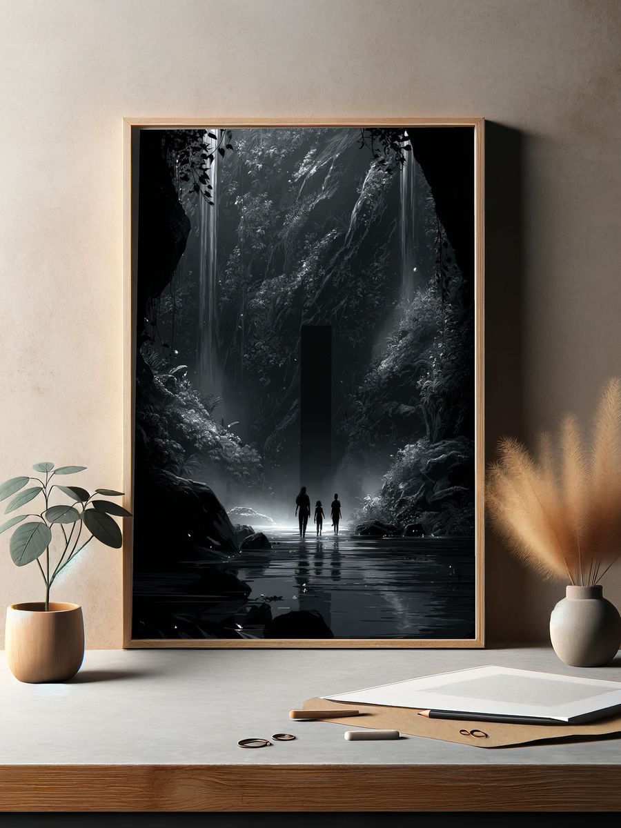 Mysterious Jungle Silhouette Poster. — room view 2